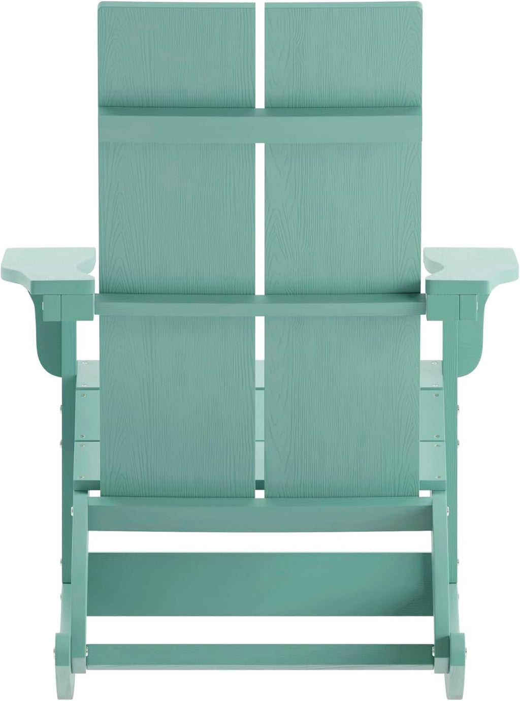 EMMA + OLIVER Harmon Adirondack Rocking Chair - Sea Foam Poly Resin - for Indoor/Outdoor Use - All Weather Materials - Easy Assembly - 350 lb. Weight Capacity
