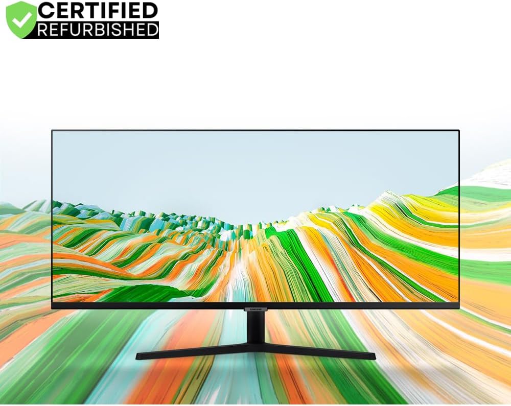 Samsung (Refurbished LS34C502GANXZA 34 inch ViewFinity S50GC Series 1440p HDR Ultrawide Monitor Bundle with 2 YR CPS Enhanced Protection Pack (Renewed)