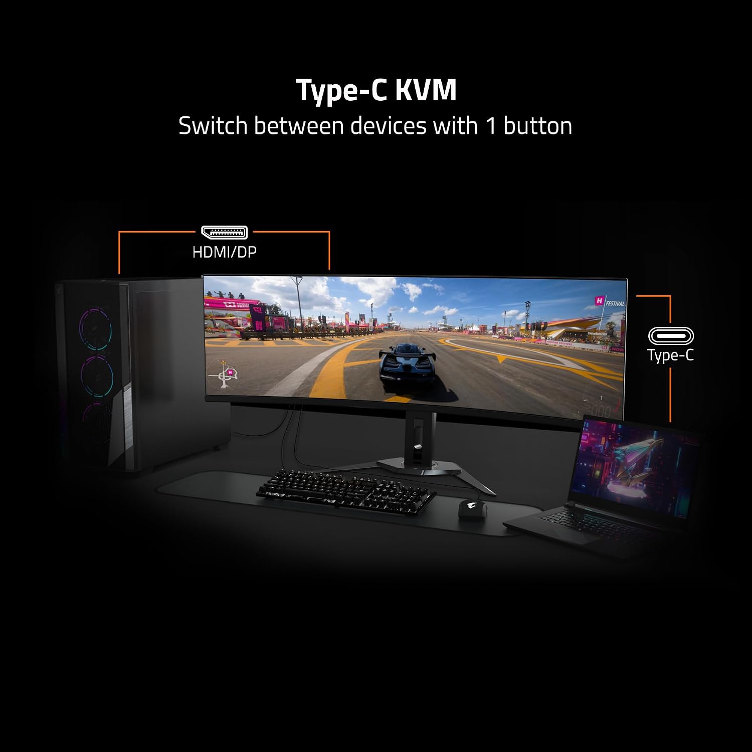 GIGABYTE M28U 28' 144Hz Gaming Monitor, 3840 x 2160 SS IPS Display, 1ms (GTG) Response Time, 9‎4% DCI-P3, VESA Display HDR400, FreeSync Premium Pro, 1x Display Port 1.4, 2X HDMI 2.1 (M28U-SA)