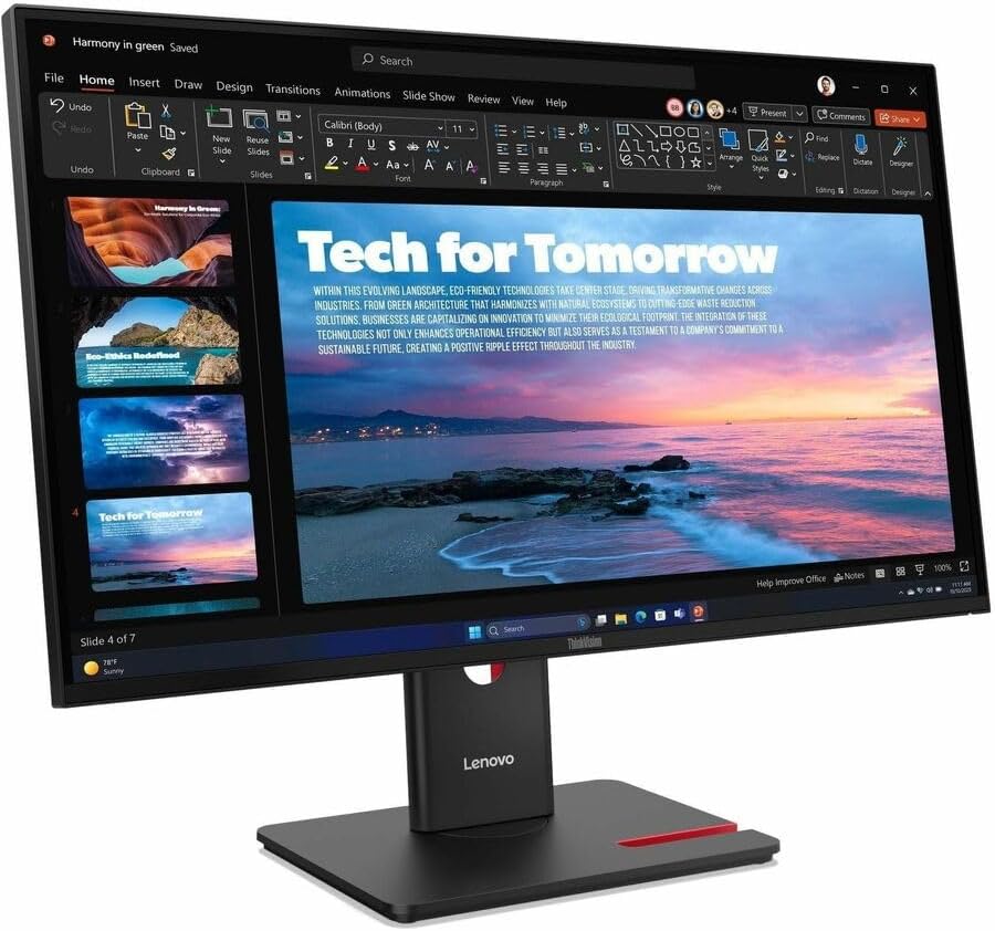 Lenovo ThinkVision T27QD-40 27' Class WQHD LED Monitor - 16:9 - Eclipse Black