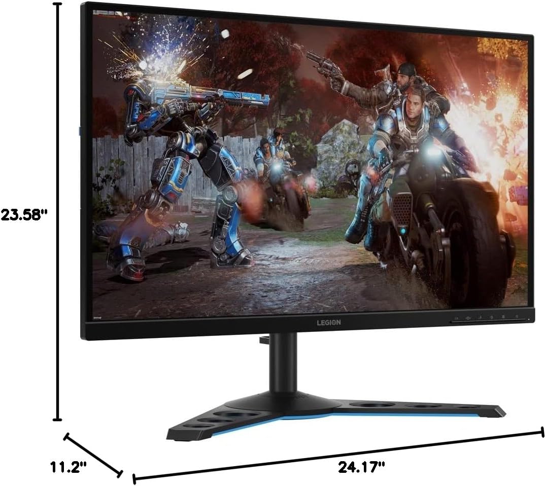 Lenovo Legion Y27q-20 Gaming Monitor, 27' QHD Display, 165Hz, 0.1ms Response, AMD FreeSync/Gsync Compatible, Lift/Tilt/Pivot/Swivel Stand, HDMI 2.0 and DisplayPort 1.4, 350 nits, Raven Black