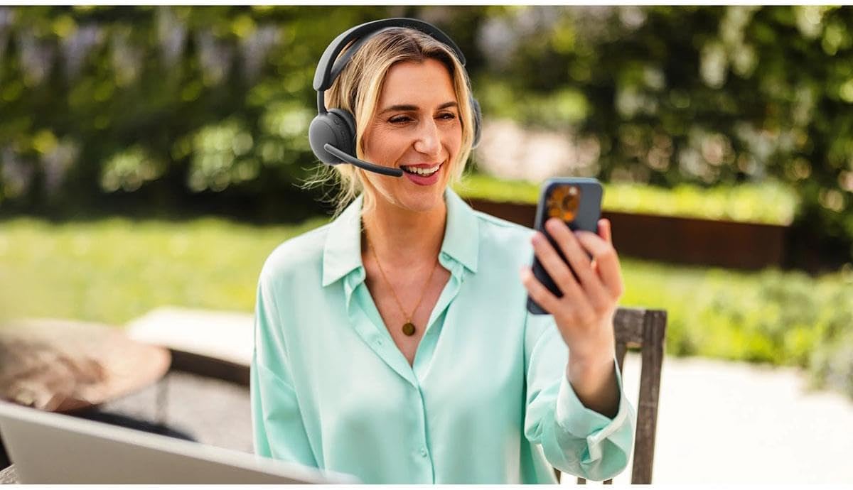 Logitech Zone Wireless 2 ES - Noise-Canceling Wireless Headset with Adaptive Hybrid ANC, Bluetooth, Graphite