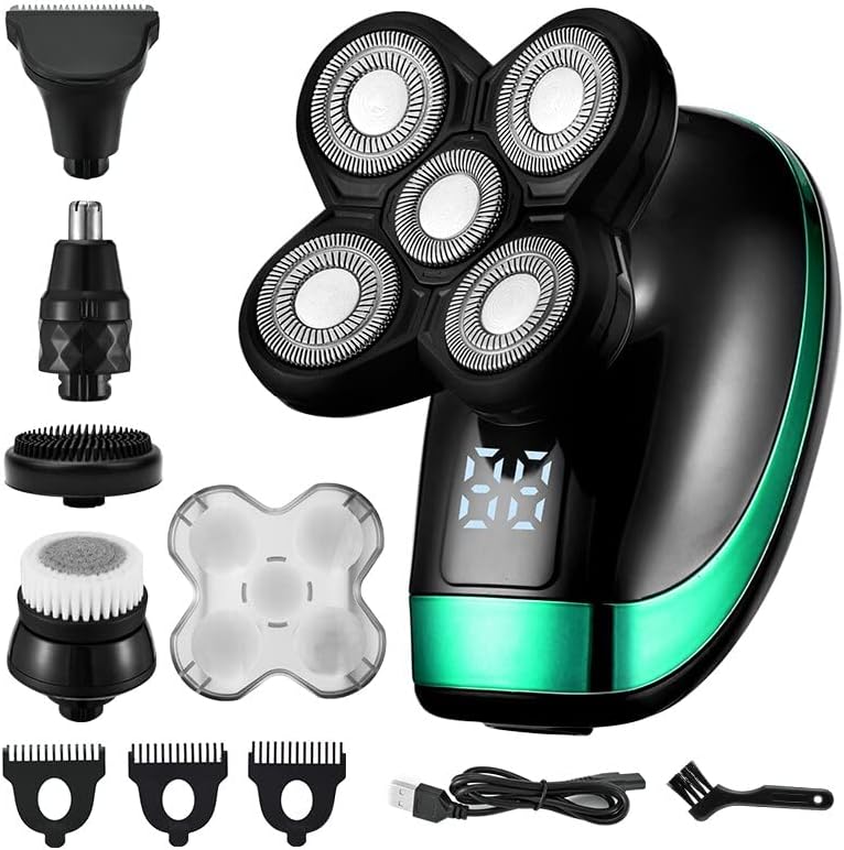 Electric Razor for Men, Multi Grooming Kit Digital Display Electric Shaver Hair Trimmer Beard Electric Razor Wet Dry Men Facial&Body Shaving Machine ( Color : Package A )