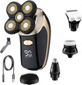Electric Razor for Men, 5in1 Facial Body Grooming Electric Shaver Kit Wet Dry Waterproof Beard Hair Trimmer Electric Razor for Men Bald Shaving Machine