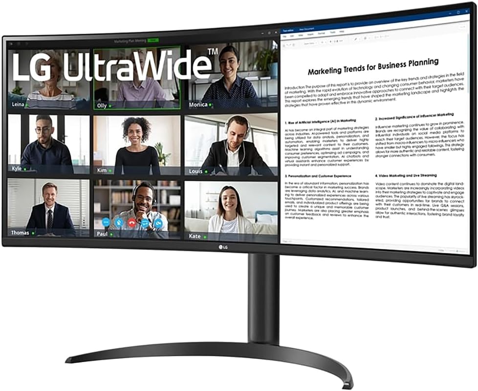 LG 34WR55QK-B 34' Curved UltraWide WQHD HDR 10 100Hz Monitor with USB Type-C Bundle with Elite Suite 18, 2X HDMI Cable and Deco Gear CPS Exclusive 26 Month Protection Pack (BEACH-CPS-26M500)