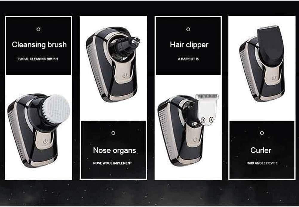 Wet & Dry Men's Shaver & Trimmer Grooming Kit, Facial Cleaning Brush, Beard Trimmer, Waterproof Electric Shaver for Men with Hair Clippers,Nose Hair Trimmer,Multifunctional Electric Razor