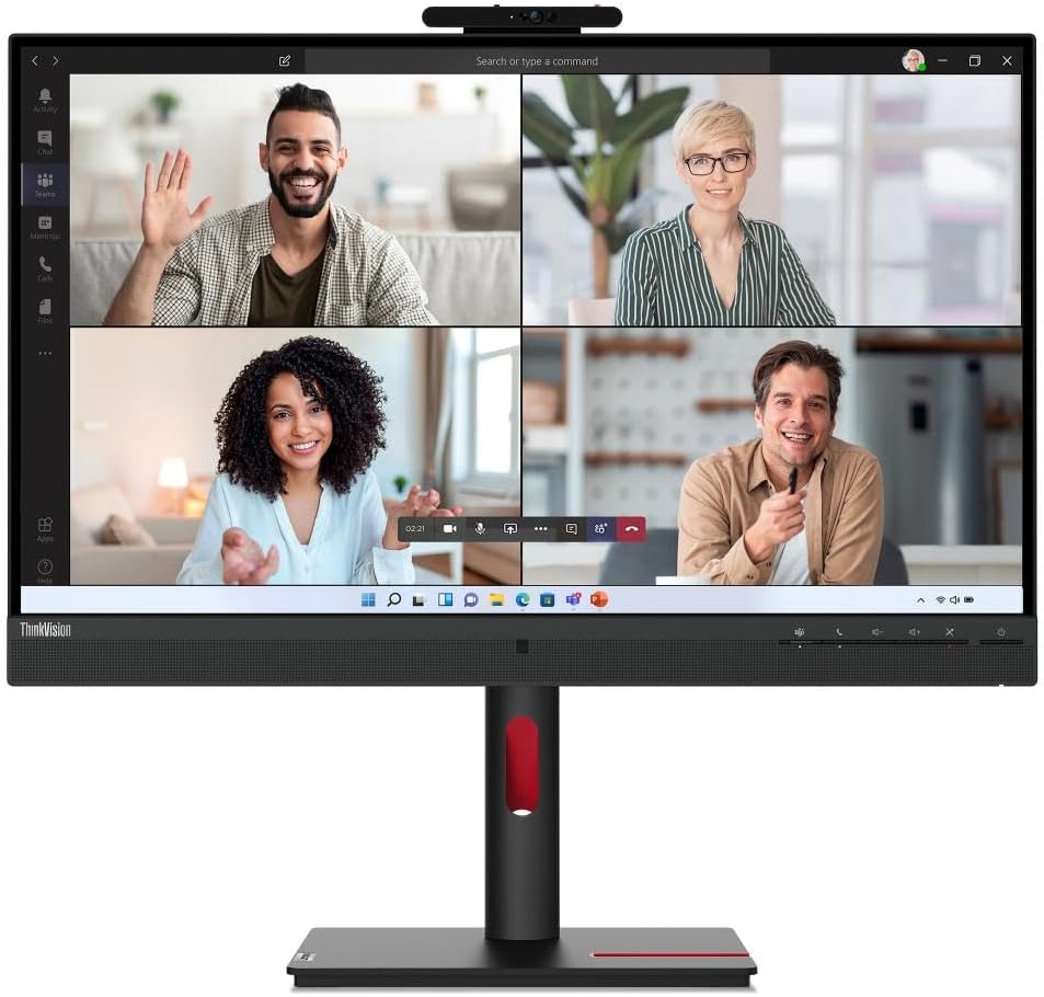 Lenovo ThinkVision T27hv-30 27' Class Webcam WQHD LED Monitor - 16:9 - Raven Black