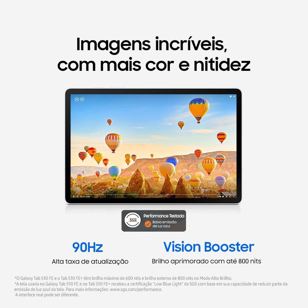 Samsung Galaxy Tab S10 FE w/S-Pen | 128GB, 8GB RAM, Wi-Fi Only | 10.9' LCD, WiFi 6E Android 15 Tablet, 4K Camera | International Model X520 | 25W Fast Charger Bundle (Blue)