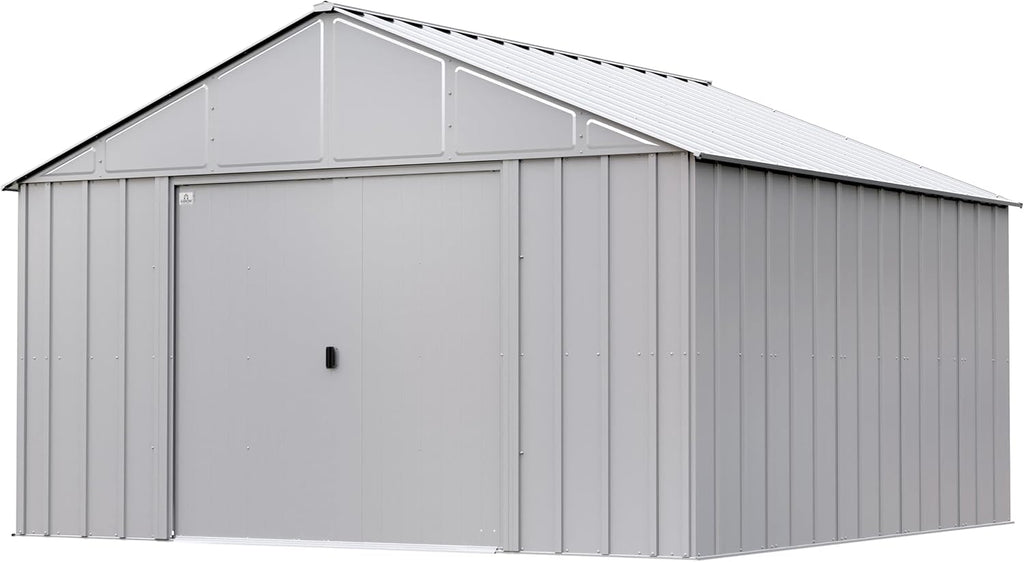 Arrow Classic Metal Shed, 12 x 12, Flute Grey