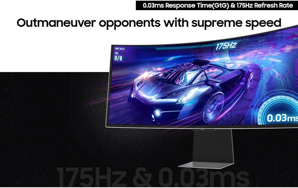Samsung G85SD 34-inch Odyssey OLED G8 Ultra-WQHD Curved Gaming Monitor - (Renewed)