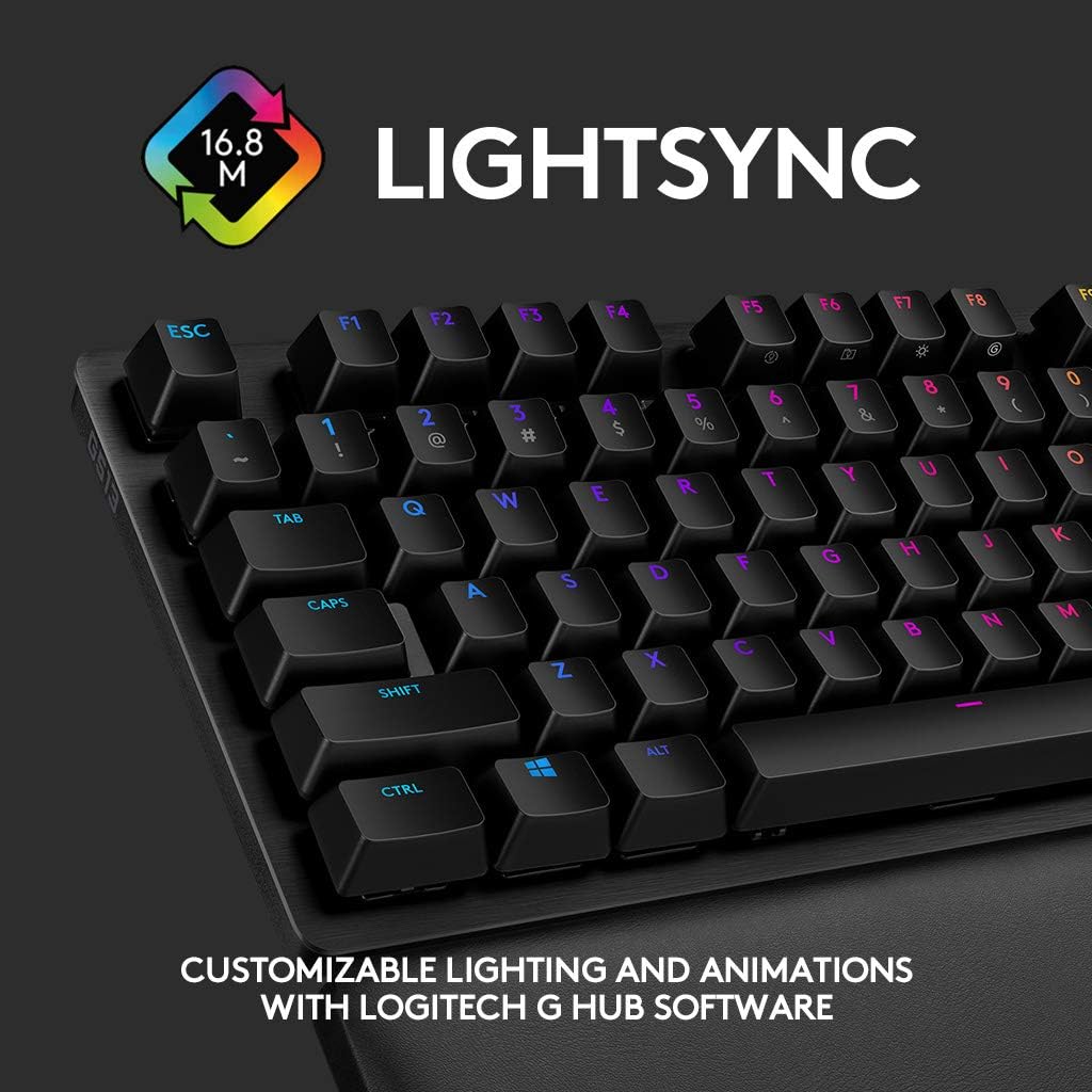 Logitech G513 Carbon LIGHTSYNC RGB Mechanical Gaming Keyboard with GX Brown Switches - Tactile