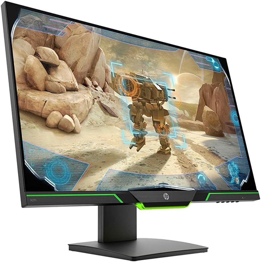 HP 27-inch FHD IPS Gaming Monitor with Tilt/Height Adjustment with AMD FreeSync PremiumTechnology (X27, 2021 Model)