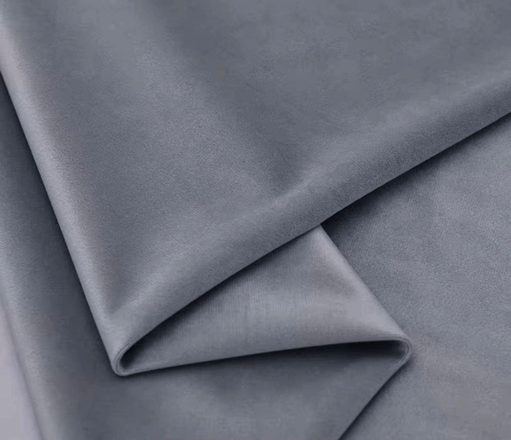 Heavy Duty Velvet Karlstad Three Seat (Not Loveseat) Sofa Cover (Width: 205CM, Not 165CM) Replacement Custom Made Compatible with IKEA Karlstad 3 Seat Sofa Couch Slipcover (Velvet Light Gray Sofa)