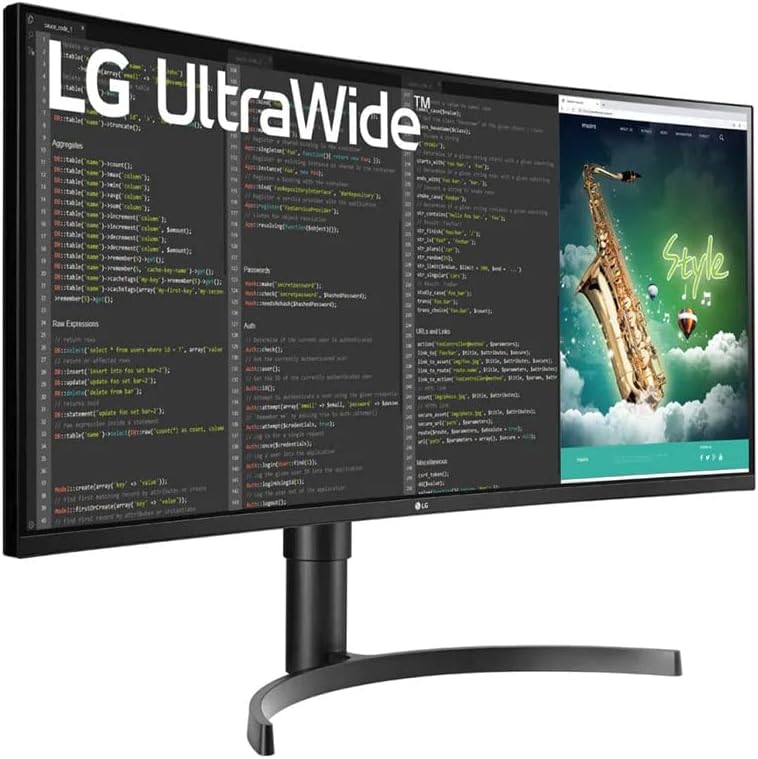 LG 35' 35BN75CN-B VA HDR QHD UltraWide™ Curved Monitor (3440x1440) with 100Hz Refresh Rate, 5ms(GTG), USB Type-C™, AMD FreeSync™, Dynamic Action Sync, Black Stabilizer, MaxxAudio® & Ergonomic Design