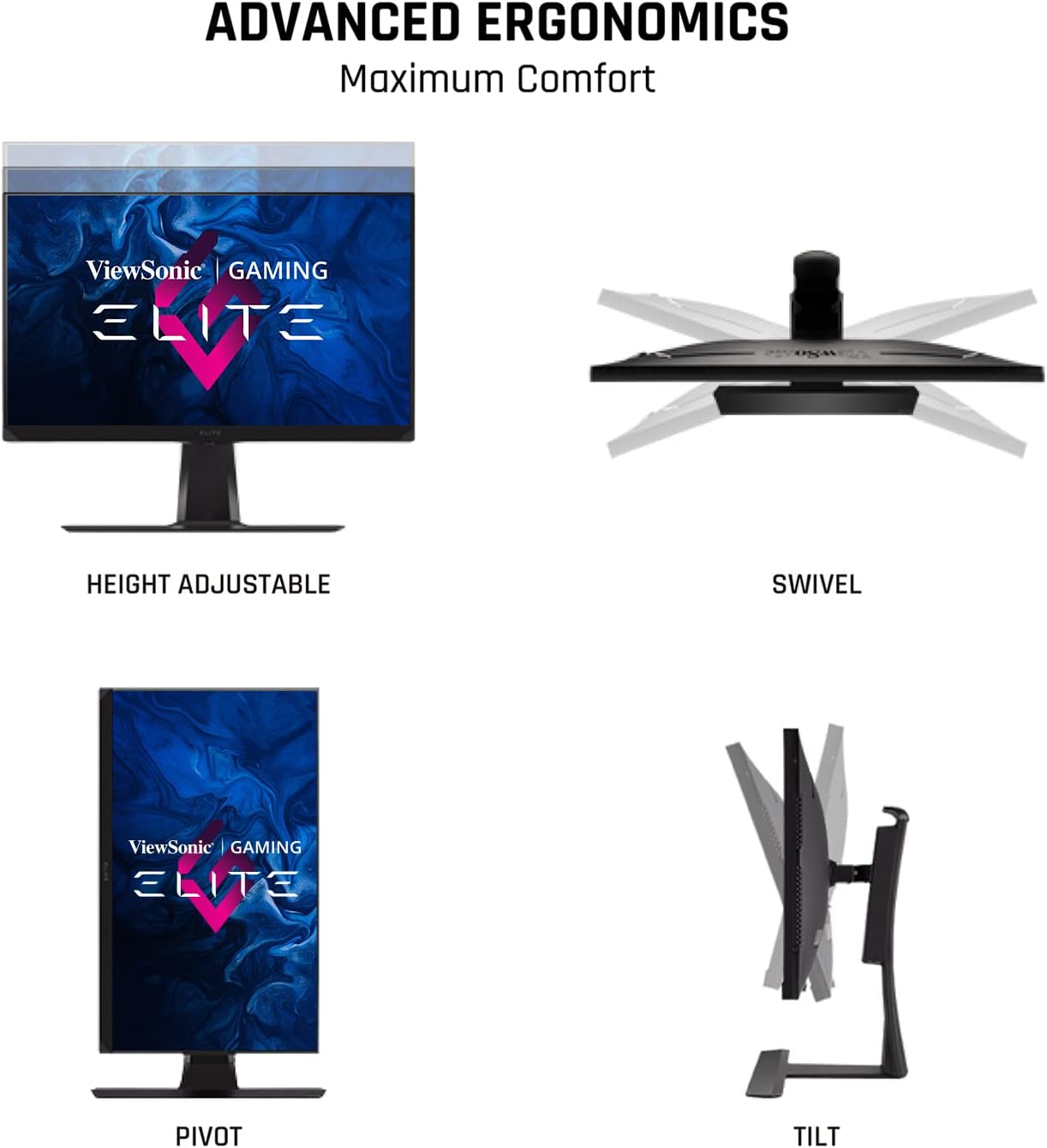 ViewSonic Elite XG321UG-S 32' 4K IPS 144Hz Gaming Monitor - Certified Refurbished