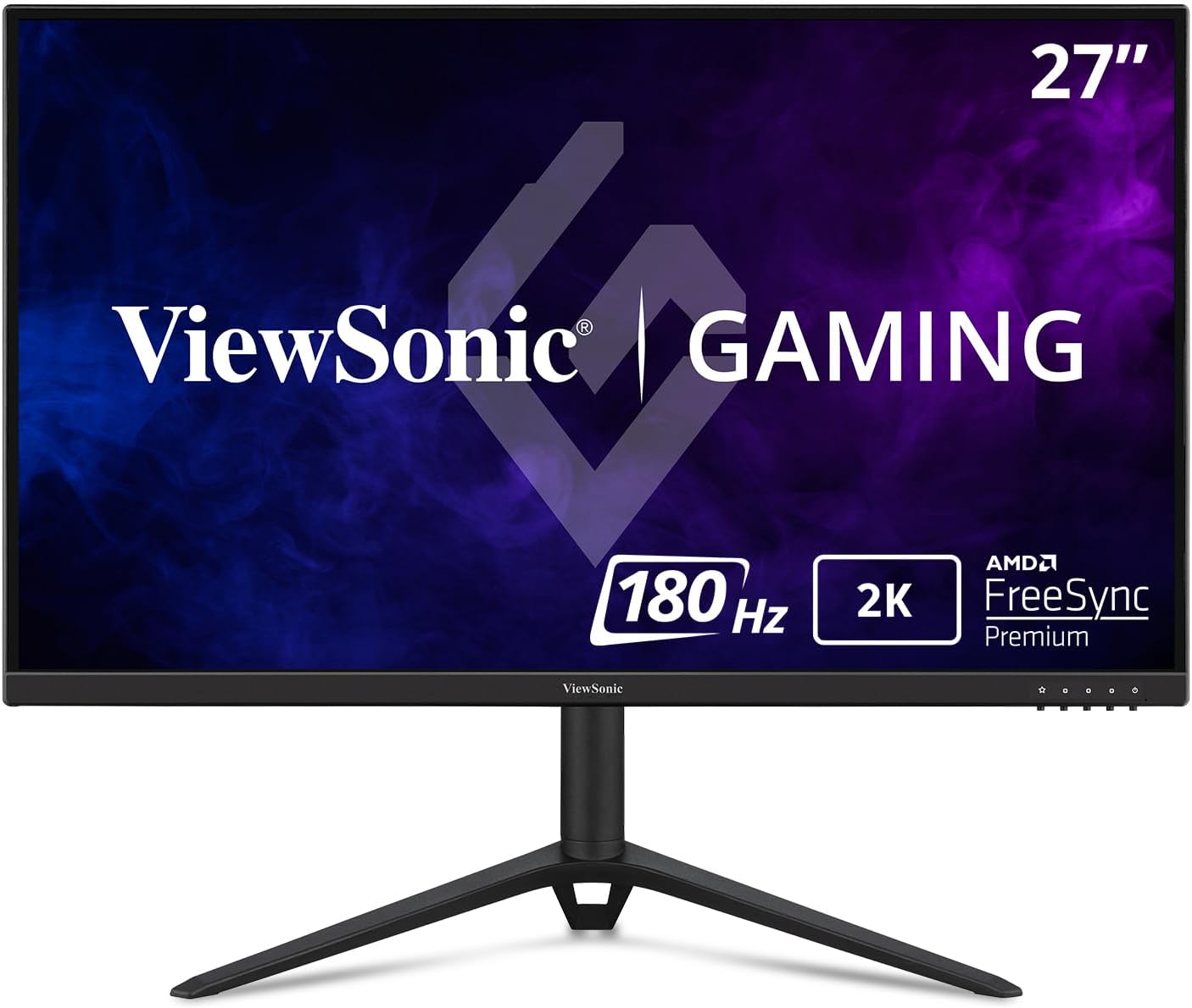 ViewSonic VX2728J-2K 27 Inch 1440p IPS Gaming Monitor with 180Hz, 0.5ms, FreeSync Premium, NVIDIA G-Sync Compatible, Advanced Ergonomics, HDMI, and DisplayPort Inputs (Renewed)