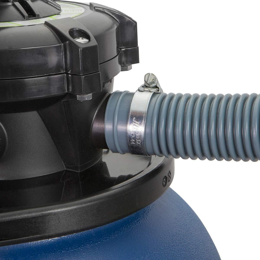 XtremepowerUS 13' Sand Filter 3/4HP Pool Pump 2,400GPH for Above Ground Swimming Pool Multi-Port Valve Up to 10,000 Gallons, 1-1/4'NPT Pool Sand Filter with Enhanced Circulation System