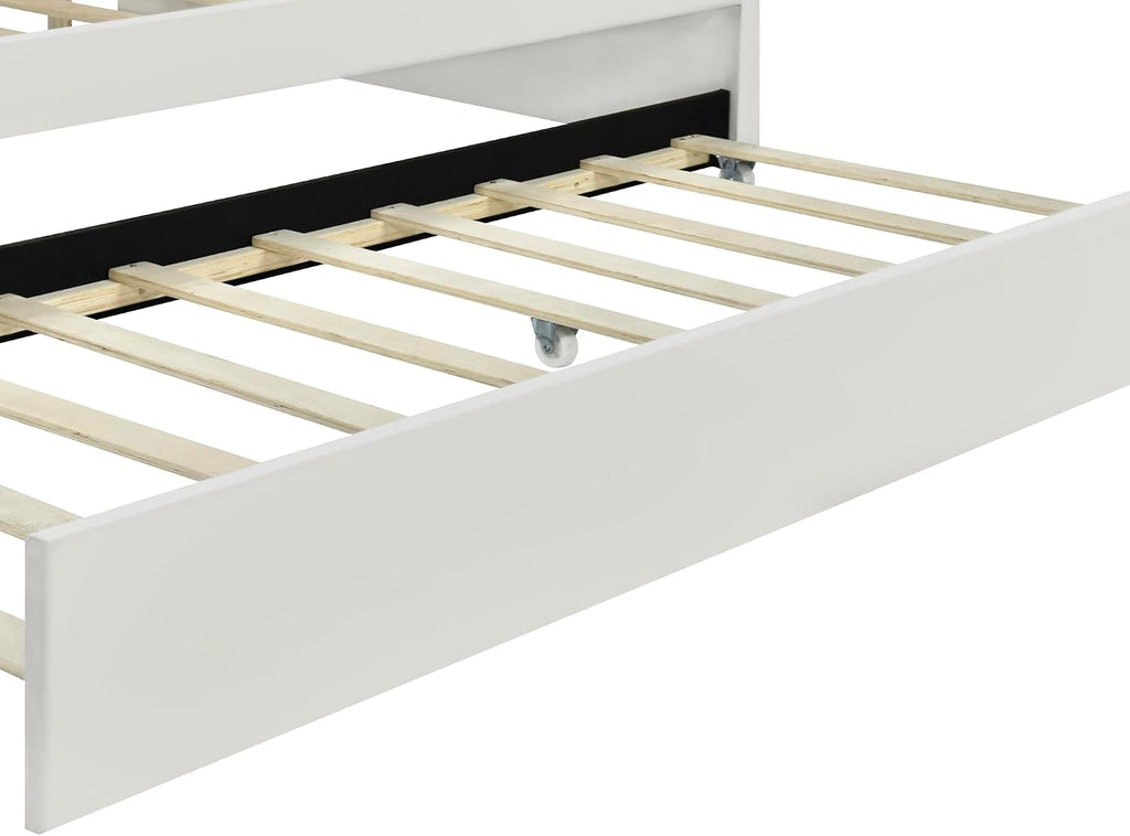 Bellemave Full Size daybed with Trundle, Sofa Bed, daybed with Trundle for Adults, Kids, Girls, Teens, Trundle Bed for Living Room, Velvet, Beige(Mattress not Included)