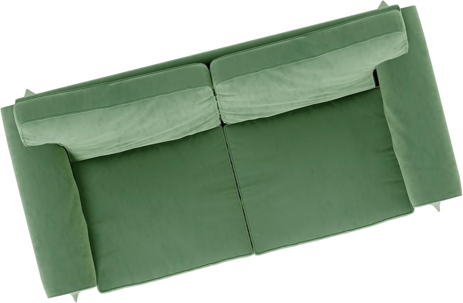 Velvet Pets Friendly Sofa Covers Made Compatible for IKEA Ektorp Loveseat Two Seat Slipcovers (Velvet Green Ektorp 2)