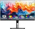 CUNPU 27 Inch 4K 70Hz Monitor, UHD (3840 * 2160) IPS Ultra-Slim Bezel Monitor for Photo Video Editing, ΔE < 2, 100% DCI-P3, 1.07B+ Colors, PIP-PBP, Adaptive Sync, DP/HDMI, Black