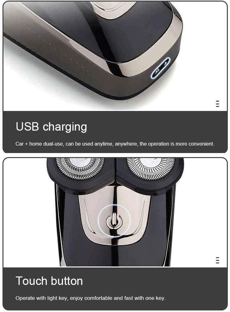 Wet & Dry Men's Shaver & Trimmer Grooming Kit, Facial Cleaning Brush, Beard Trimmer, Waterproof Electric Shaver for Men with Hair Clippers,Nose Hair Trimmer,Multifunctional Electric Razor