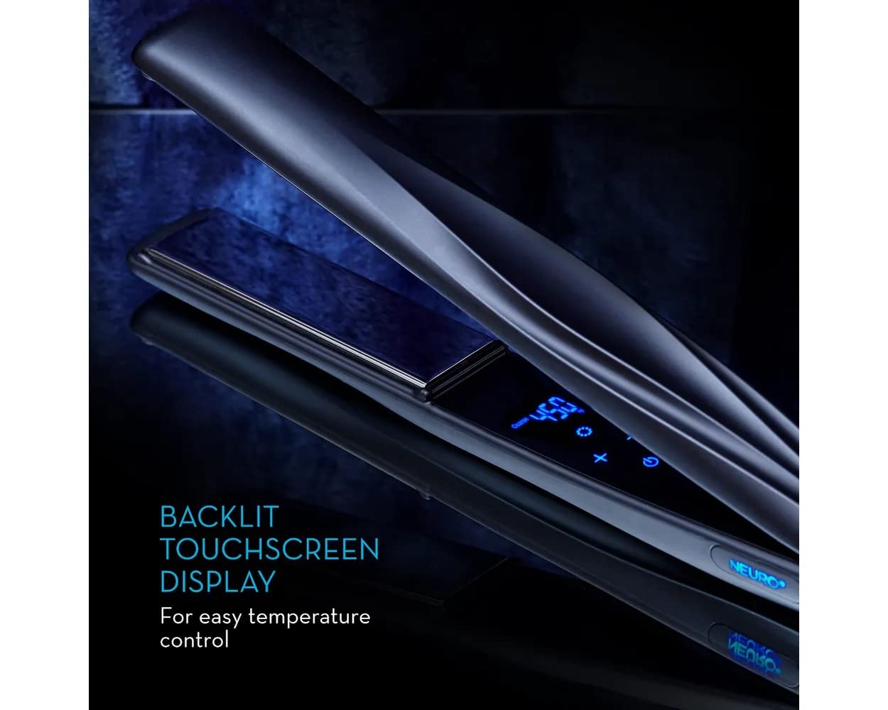 Neuro by Paul Mitchell Halo 1' Titanium Flat Iron, Adjustable Heat Settings, for Advanced Straightening + Curling
