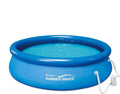 Summer Waves P1001030A Quick Set 10ft x 2.5ft Outdoor Inflatable Ring Above Ground Outdoor Swimming Pool with GFCI Model RX300 Filter Pump System, Blue