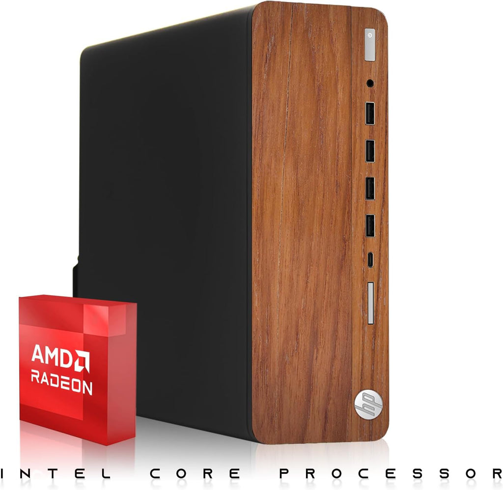 HP Dark Dual Premium Desktop Computer PC – AMD Processor,16GB RAM,512GB SSD,24 Inch Curved Monitor,RGB Keyboard with AI Copilot Key and Mouse,RGB Soundbar,Windows 11(Renewed)