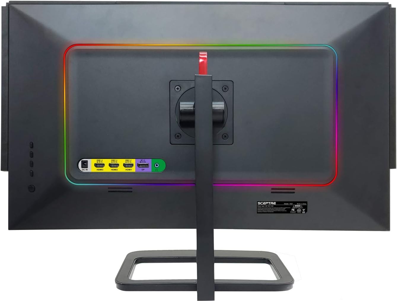 Sceptre 27 inch IPS 2K LED Monitor 2560x1440 QHD HDR400 HDMI DisplayPort up to 144Hz 1ms Height Adjustable Include Gaming Blinders Build-in Speakers, Machine Black (E278B-QPN168+)