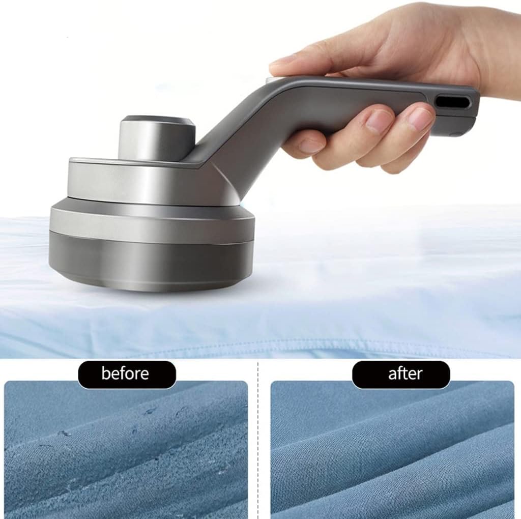 Fabric Shaver, Rechargeable Lint Remover with 6-Blades and Electrostatic Brush, Effectively Fuzz