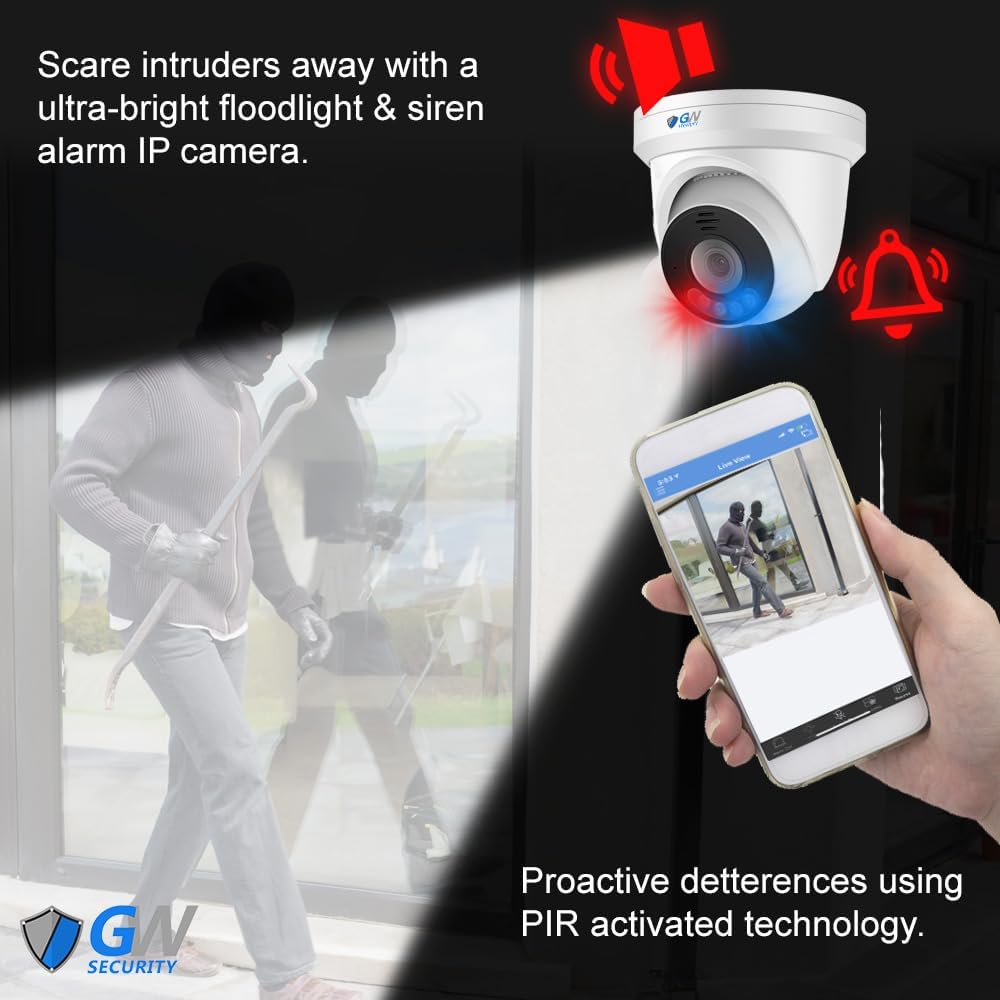 GW Security 32 Channel NVR UltraHD 12MP 4K @30FPS Face/Human/Vehicle Detection PoE Security Camera System with 16 x 12MP (4512x2512) IP Microphone Outdoor & Indoor AI Dome Cameras, Color Night Vision