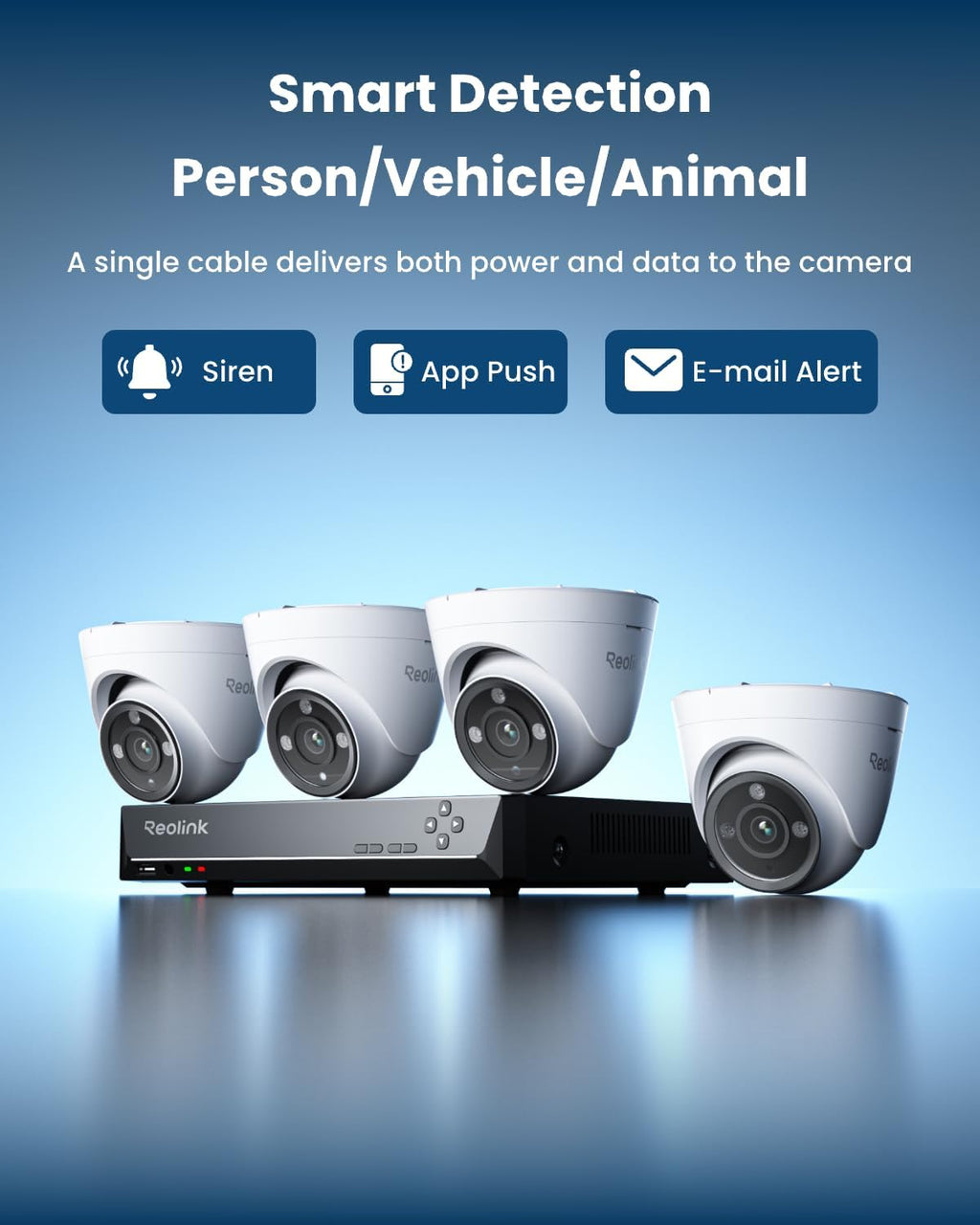 REOLINK New Version 12MP Smart Security System with AI Video Search, Person/Vehicle/Animal Detection Color & Infrared Night Vision, Two-Way Talk, 24/7 Recording, Perimeter Protection, RLK8-1200D4-A