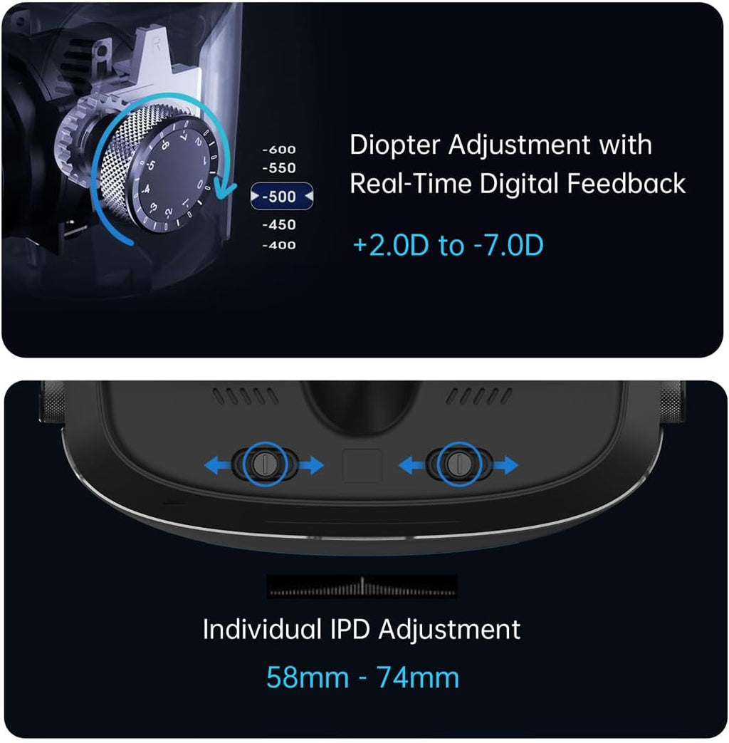 GOOVIS G3 Max XR Head Mounted Display – 1000'' QHD 2.5K 120Hz Micro-OLED Display, Blu-ray 3D Portable Theater, Compatible with iPhone 16/Android/PC/Handhelds/PS5/Blu-ray Players and More