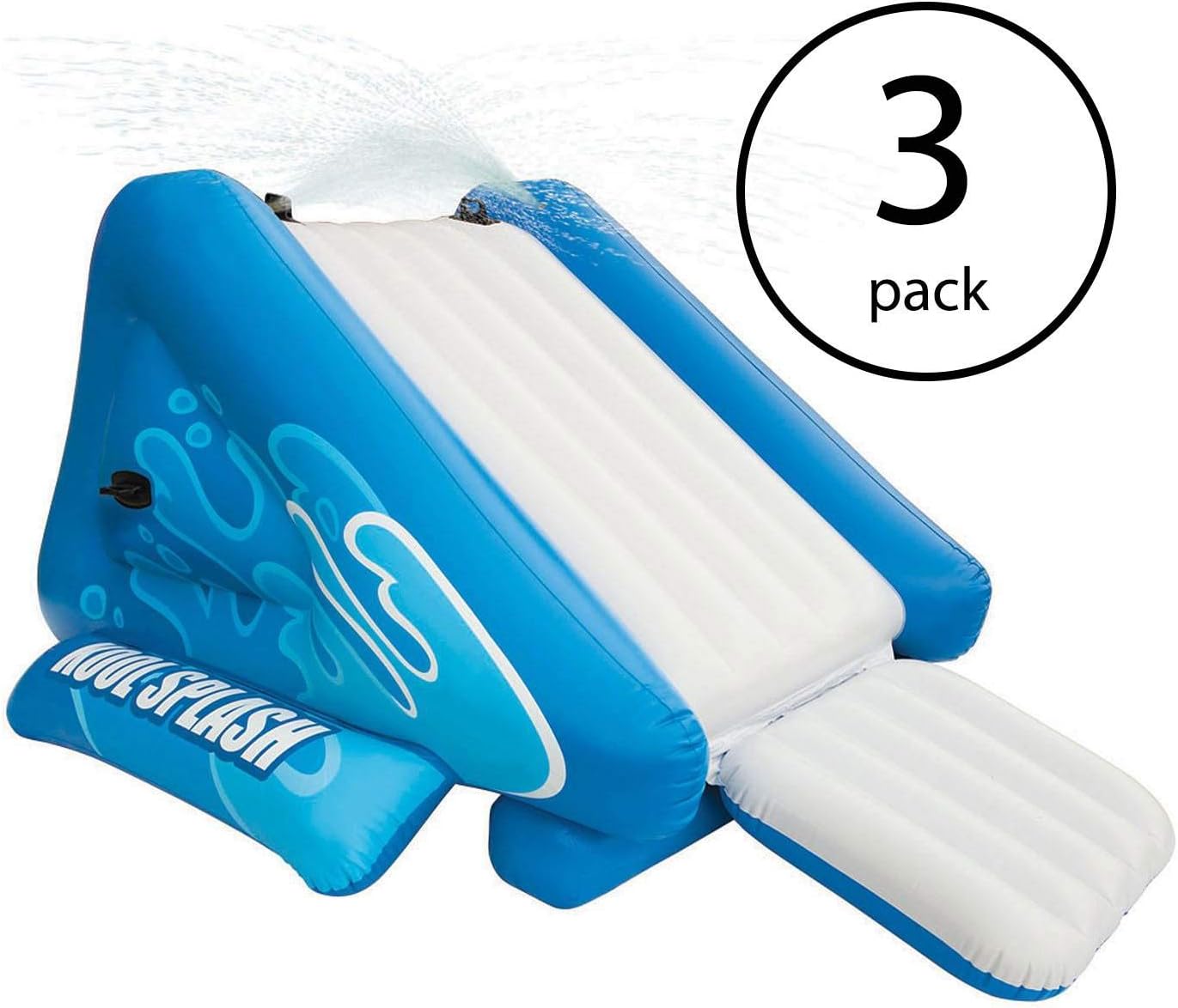 INTEX 3 Pack 58849EP Kool Splash Vinyl Inflatable Play Center Swimming Pool Water Slide with Built in Sprayers for Kids and Adults, Age 6 and Up