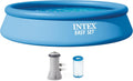 Intex Easy Set 13 ft x 33in Above Ground Pool Set, Round Inflatable Swimming Pool with 530 GPH Cartridge Filter Pump and Type A Cartridge