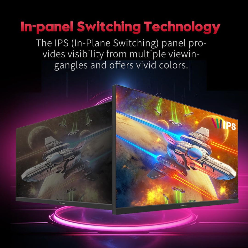 Viewedge 24 inch 4K 60Hz Computer Monitor, 5ms UHD 2160p IPS Monitor, Type C, HDMI, DP Port, Built-in Speakers, Vertical Monitor Support Wall Mount