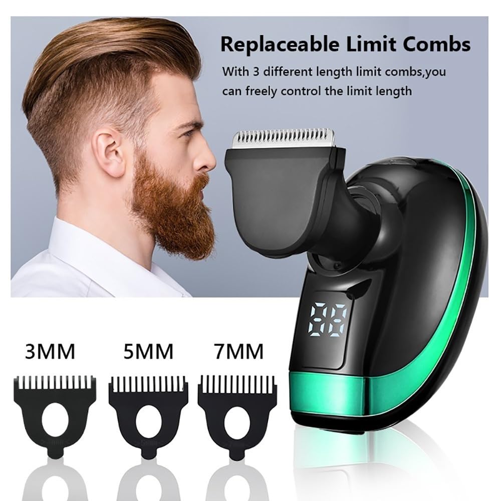 Head Shavers for Bald Men, 5 in 1 Multi Grooming Kit Digital Display Electric Shaver Hair Trimmer Beard Electric Razor Wet Dry Men Facial & Body Shaving Machine