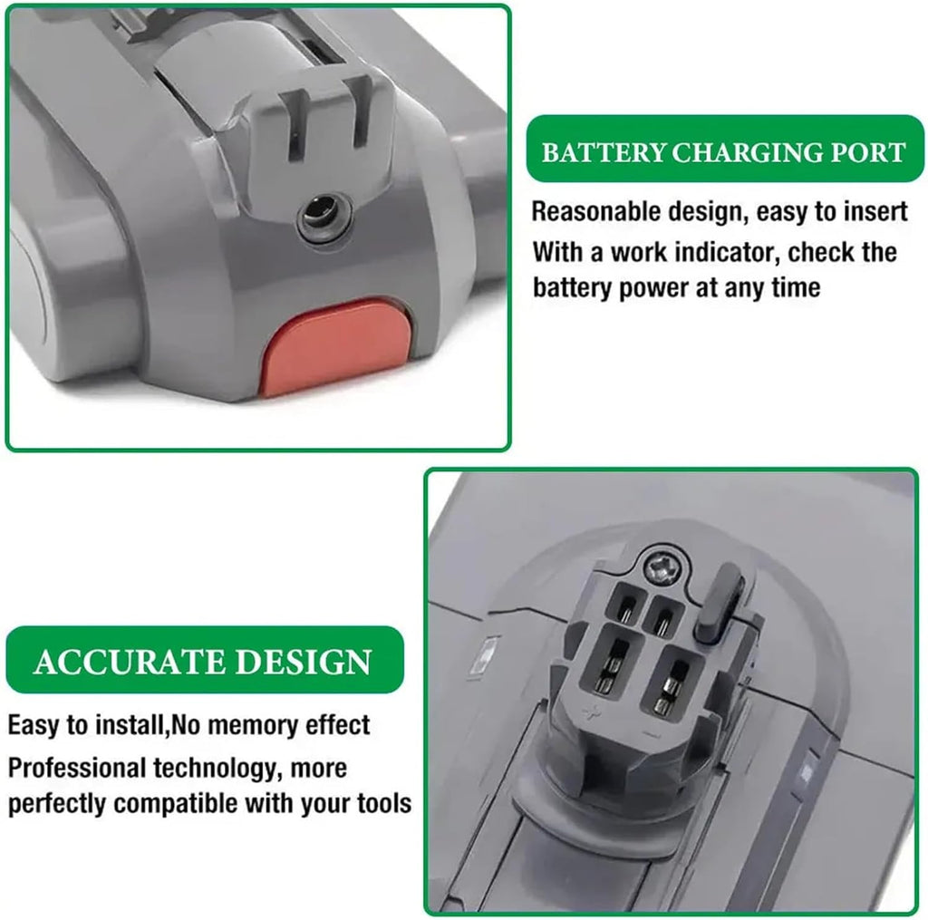 Battery. Compatible for Dyson V11/SV15/SV16/SV17/SV18 Li-ion Battery Replacement Vacuum Cleaner Accessories 25.2V(2PCS V11 SV15)