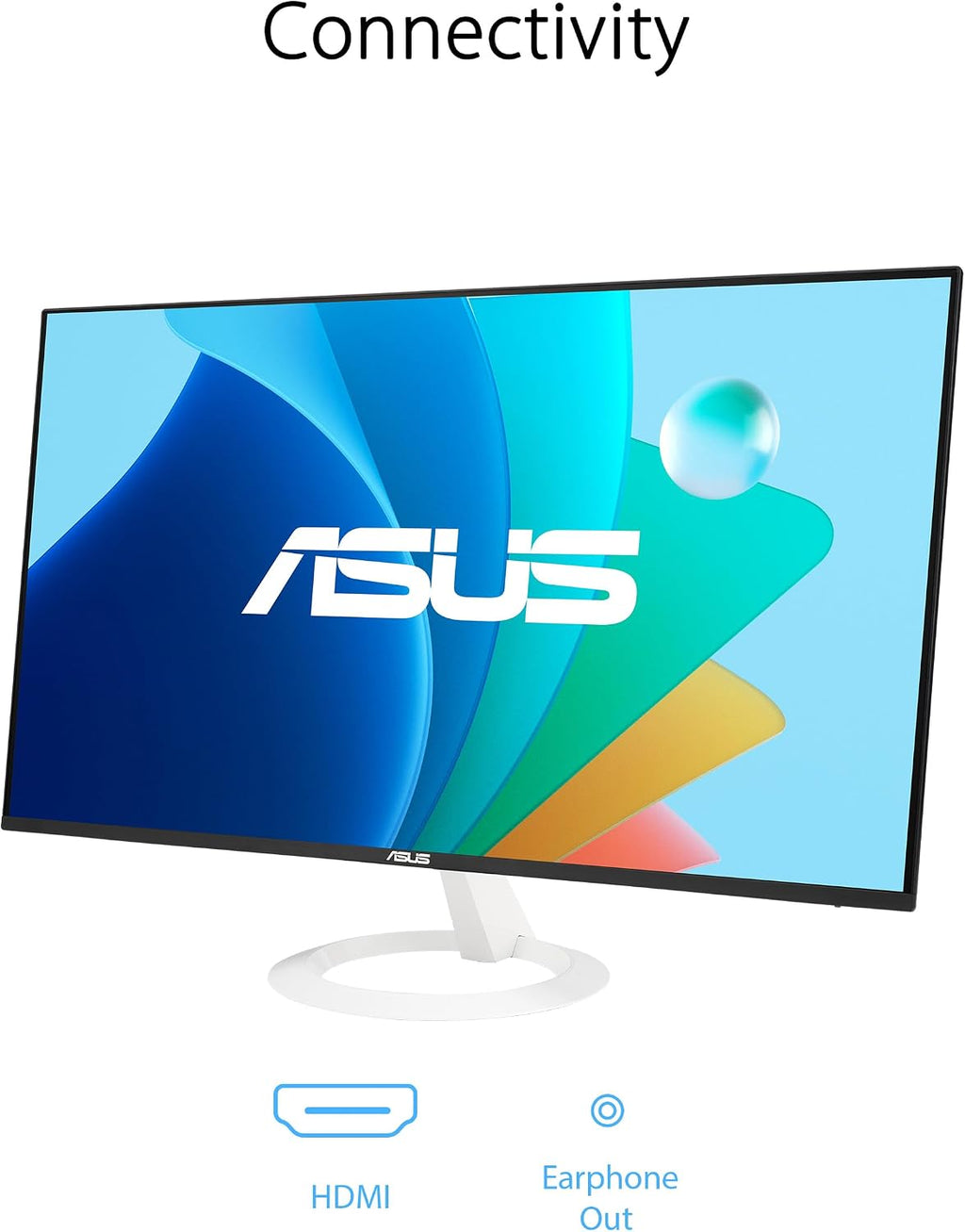 ASUS 24' (23.8-inch viewable) Eye Care Monitor (VZ24EHF-W) - IPS, Full HD (1920 x 1080), Frameless, 100Hz, Adaptive-Sync, 1ms, HDMI, Low Blue Light, Flicker Free, Ultra-Slim Profile, 3 yr Warranty