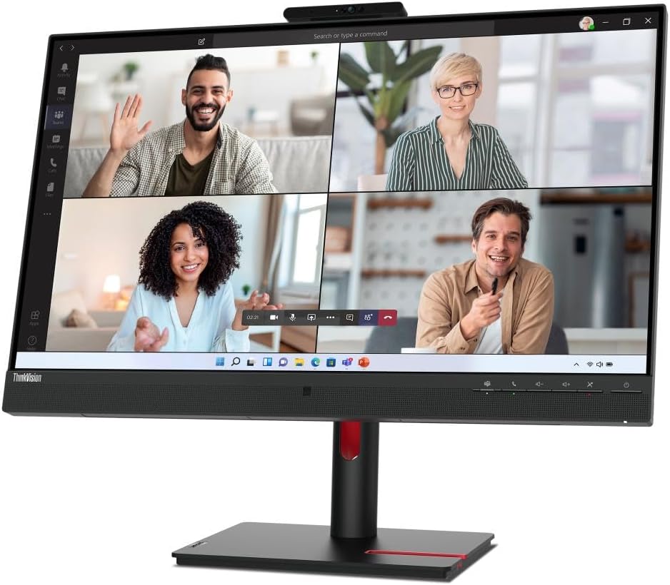 Lenovo ThinkVision T27hv-30 27' Class Webcam WQHD LED Monitor - 16:9 - Raven Black