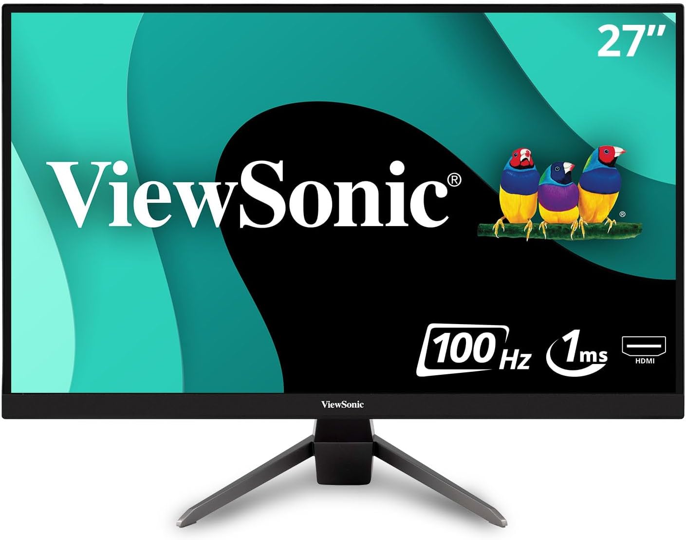 ViewSonic VX2767-MHD 27' 1080p Gaming Monitor w/ 100Hz, 1ms, FreeSync, Eye Care, HDMI, VGA, DP (Renewed)