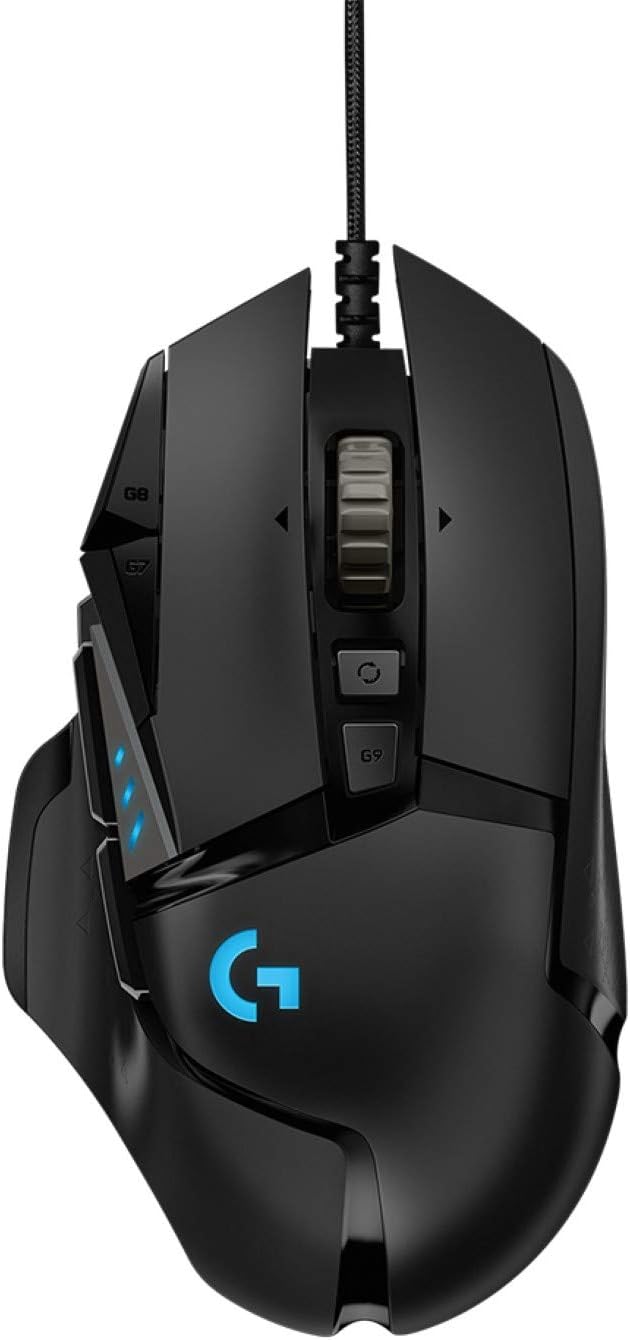 Logitech G935 Over Ear Wireless Headset, Black + Logitech G502 Gaming Mouse 11-Button Gaming Mouse, Black