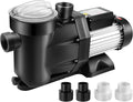 Leomru 2.5 HP Pool Pump 8880 GPH Self Priming in/Above Ground Swimming Pool Pump 110V Single Speed Pumps with Strainer Basket 4Pcs Connectors