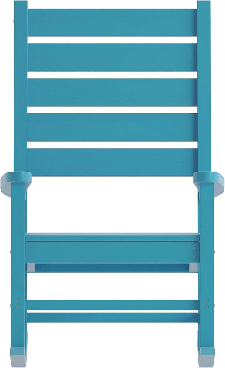 Flash Furniture Manchester Commercial Grade Outdoor Rocking Chair, All-Weather HDPE Indoor/Outdoor Rocker, Blue