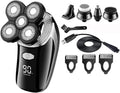 Electric Razor for Men, 5 In 1 Waterproof Balds Head Electric Shaver For Men Beard Hair Trimmer Electric Razor Rechargeable Shaving Machine