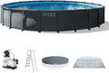 INTEX Ultra XTR 22 ft x 48 in Above Ground Pool Set, Round Swimming Pool with Steel Frame, 2100 GPH Sand Filter Pump, Ladder, Cover, & Ground Cloth