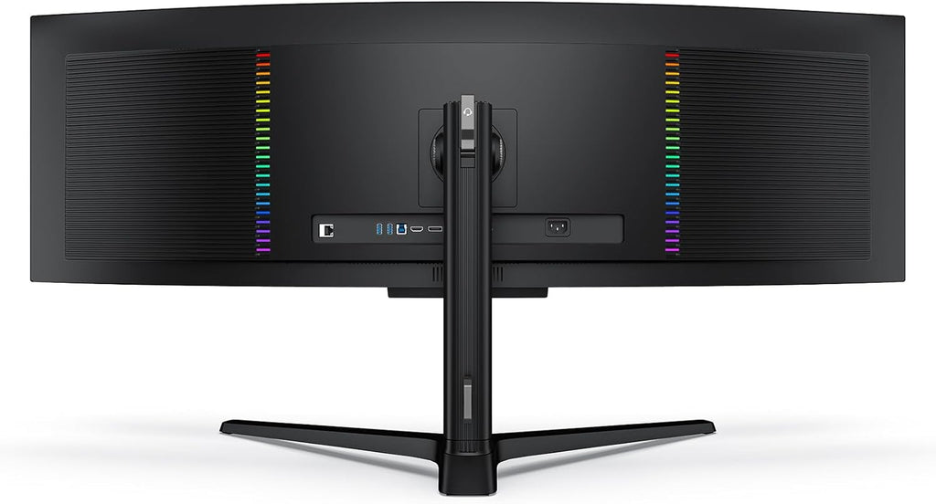 INNOCN 49' OLED Ultrawide Curved Monitor 5K2K 5120 x 1440p 144Hz, 0.03ms, Computer Monitor for AI PC, USB Type C 90W, HDMI 2.1, DisplayPort, USB Hub, Speakers, Adaptive-Sync, Adjustable Stand, Black