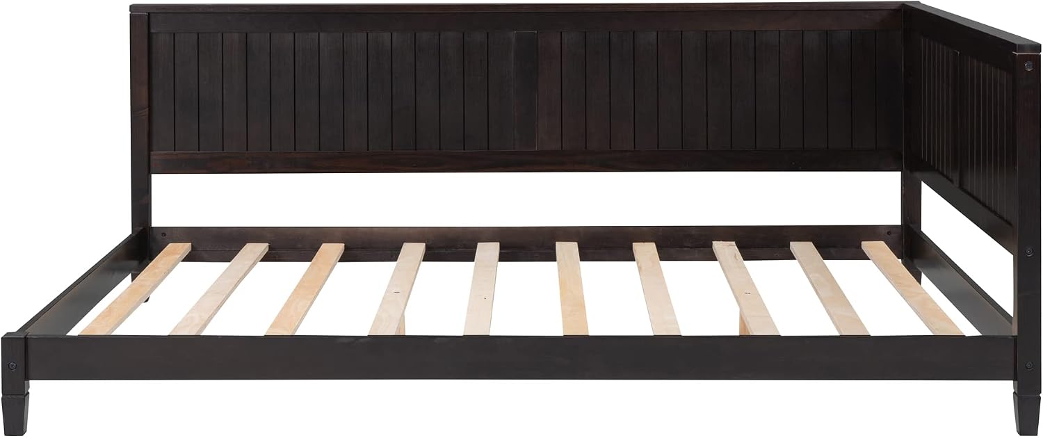 Merax Full Size Daybed Espresso Wood Sofa Bed