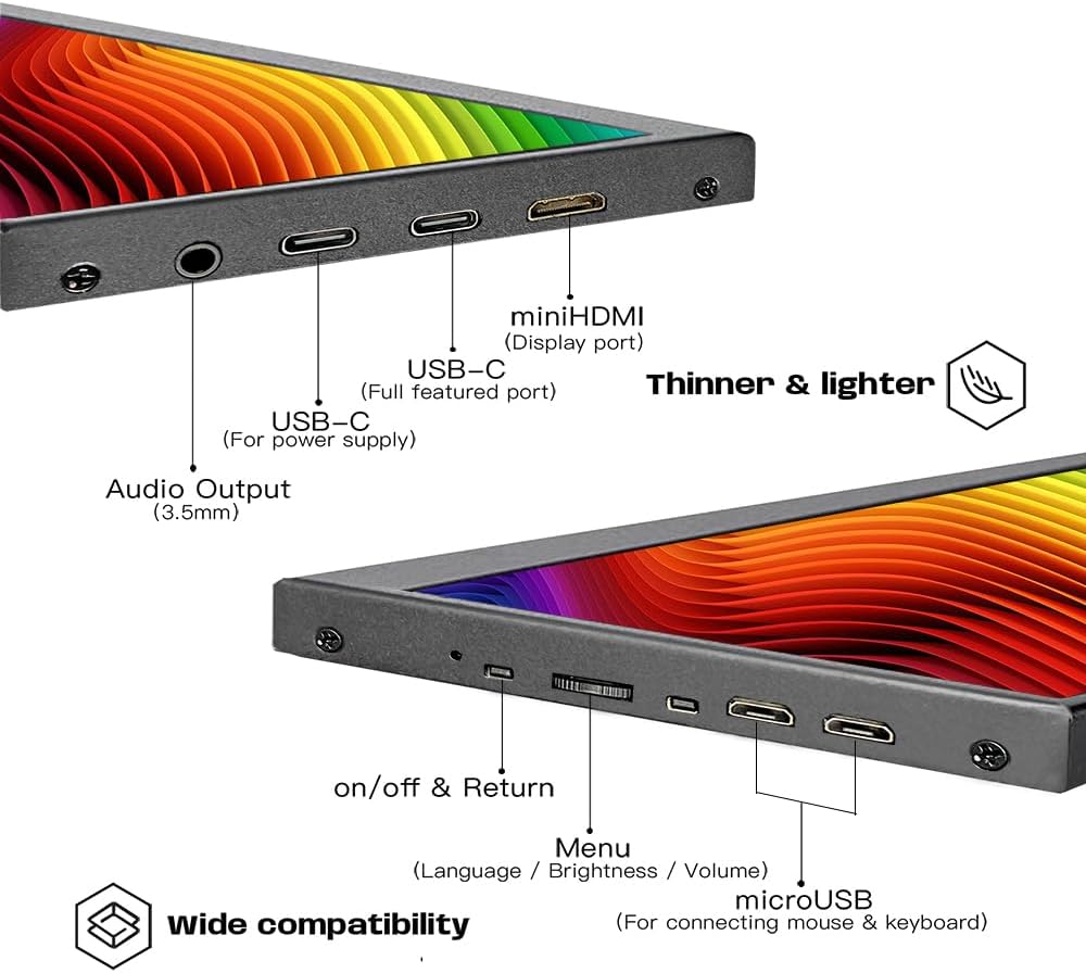 120Hz 12.7 inch 2.5K QHD IPS 2880x864 Stretched Bar Touch Screen Display HDMI USB C Secondary Monitor for Laptop PC Music Media Timeline Editing