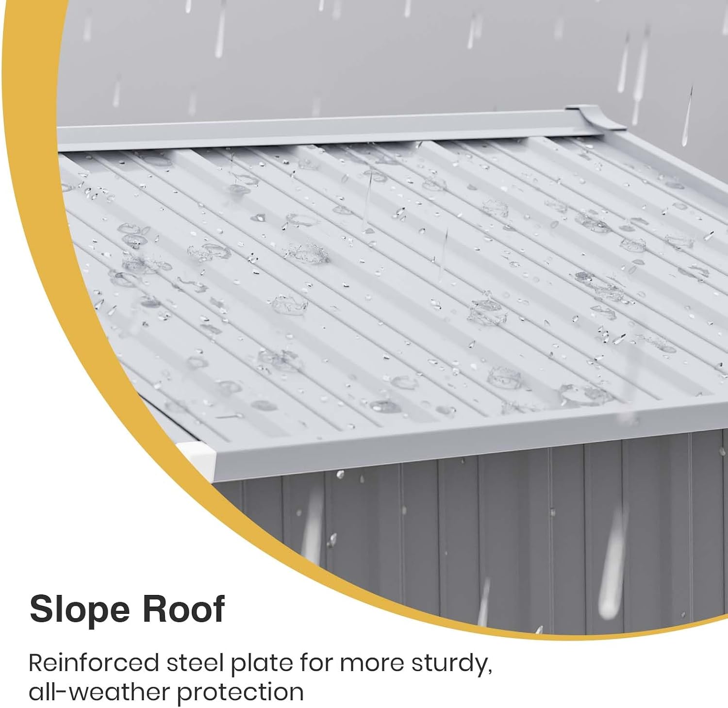 Patiowell 6x4 FT Storage Shed, Outdoor Metal Sheds with Lockable Door and Sloping Roof, Waterproof Outside Utility Garden Tool Shed with Breathable Vents for Patio Lawn Backyard, Gray